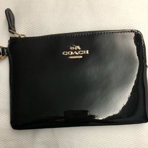 Black coach wristlet